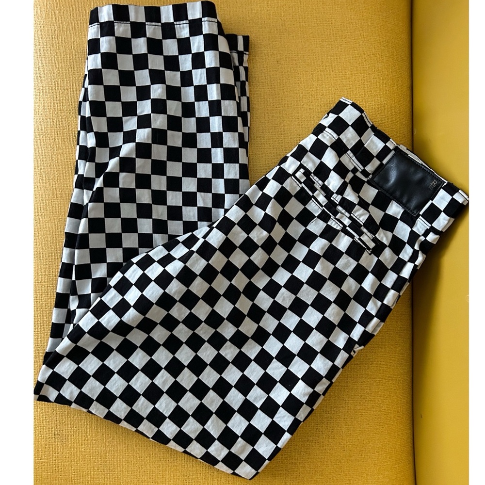 R13 checkerboard cotton pants